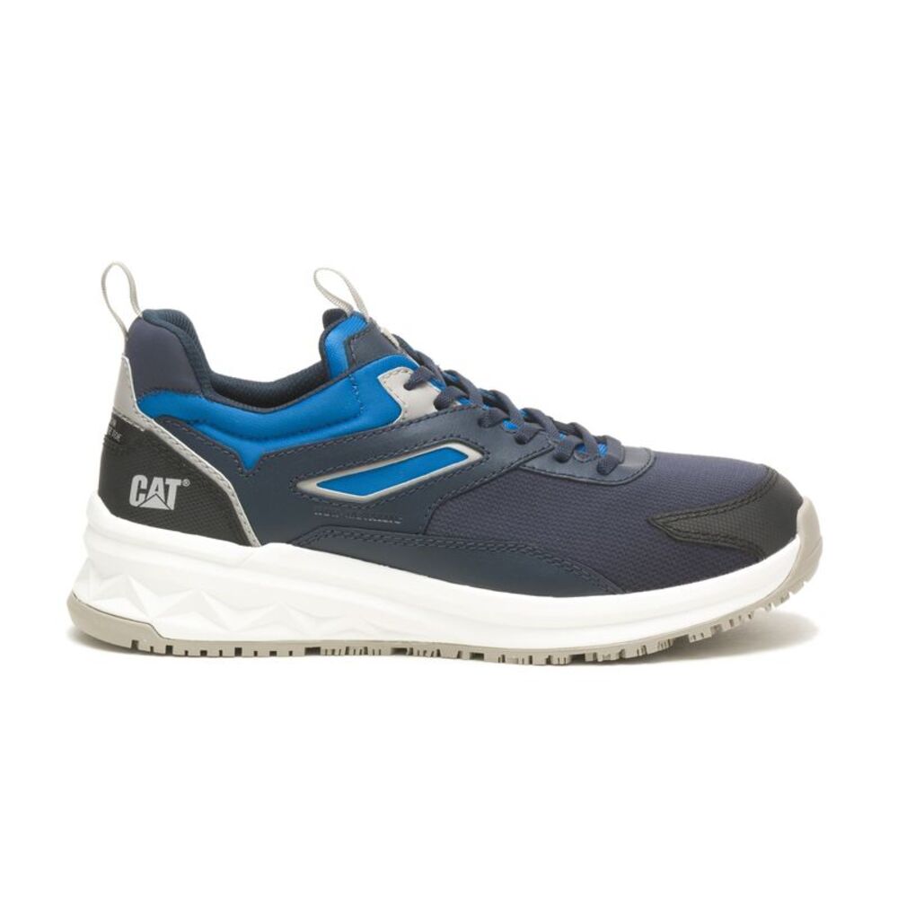 Caterpillar Mens Streamline Runner Carbon Composite Toe Blue Shoes (NWT)